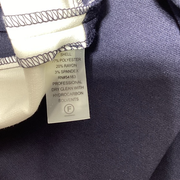 NWT Calvin Klein Size 8 Navy and White Midi Dress - Picture 9 of 12